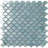  Mosaïque Ecaille Turquoise brillant 31,5 x 31,5 cm - Réflex Boutique