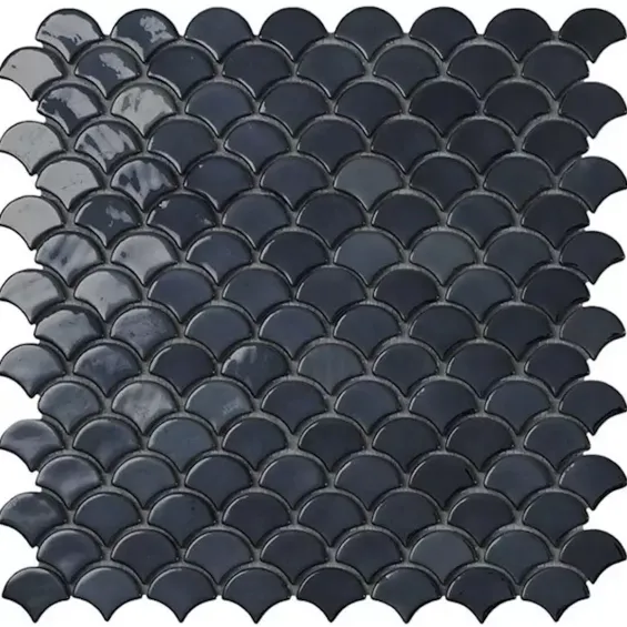  Mosaïque Ecaille Noir brillant 31,5 x 31,5 cm - Réflex Boutique