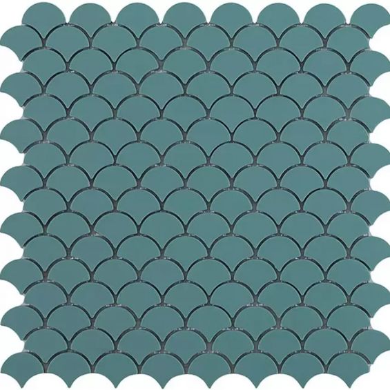 Mosaïque Ecaille Vert mat 31,5 x 31,5 cm