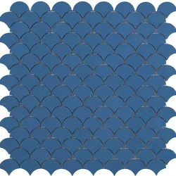  Mosaïque Ecaille Bleu mat 31,5 x 31,5 cm - Réflex Boutique