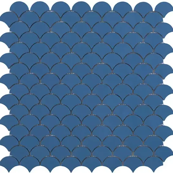  Mosaïque Ecaille Bleu mat 31,5 x 31,5 cm - Réflex Boutique