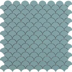  Mosaïque Ecaille Turquoise mat 31,5 x 31,5 cm - Réflex Boutique