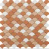  Mosaïque Ecaille Mix Miel mat 31,5 x 31,5 cm - Réflex Boutique