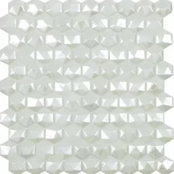  Mosaïque Diamant Hexagonal Blanc brillant 31,5 x 31,5 cm - Réflex Boutique