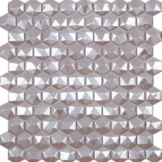 Mosaïque Diamant Hexagonal Nostalgique brillant 31,5 x 31,5 cm