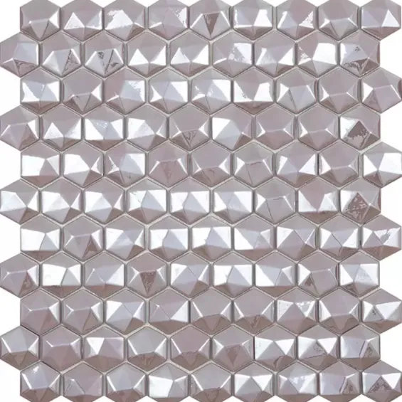  Mosaïque Diamant Hexagonal Nostalgique brillant 31,5 x 31,5 cm - Réflex Boutique