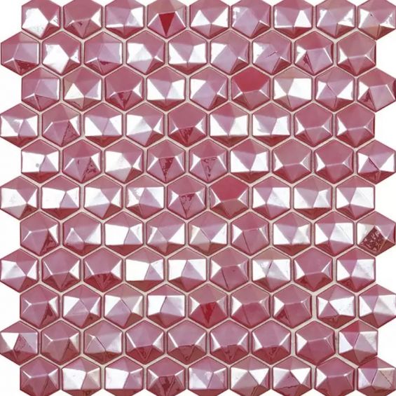 Mosaïque Diamant Hexagonal Vénitien brillant 31,5 x 31,5 cm