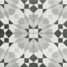 Carrelage sol effet carreaux de ciment Water gris 44x44 cm