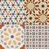 Carrelage sol effet carreaux de ciment Water multicolore 44x44 cm
