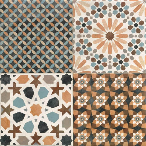 Carrelage sol effet carreaux de ciment Water mix 44x44 cm