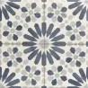 Carrelage sol effet carreaux de ciment Water bleu 44x44 cm
