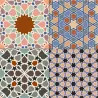 Carrelage sol effet carreaux de ciment Water multicolore 44x44 cm
