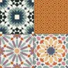 Carrelage sol effet carreaux de ciment Water multicolore 44x44 cm
