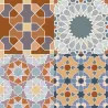 Carrelage sol effet carreaux de ciment Water multicolore 44x44 cm