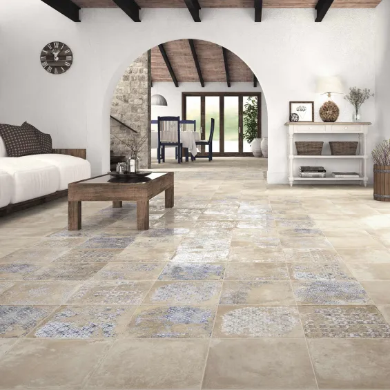  Carrelage sol traditionnel Doyen beige 33x33 cm - Réflex Boutique