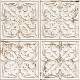 Carrelage sol traditionnel Doyen Lis blanc 33x33 cm