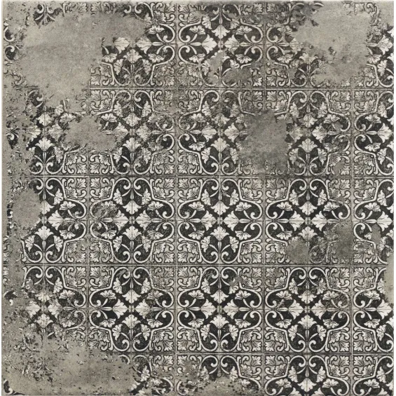  Carrelage sol traditionnel Doyen décor graphite 33x33 cm - Réflex Boutique