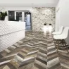  Carrelage parquet chevron Latte terre 70x40 cm - Réflex Boutique