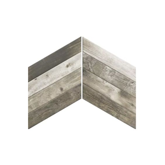 Carrelage sol imitation parquet chevron Latte gris acier 70x40 cm