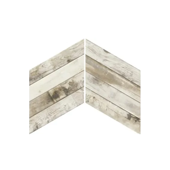  Carrelage parquet chevron Latte blanc mix 70x40 cm - Réflex Boutique