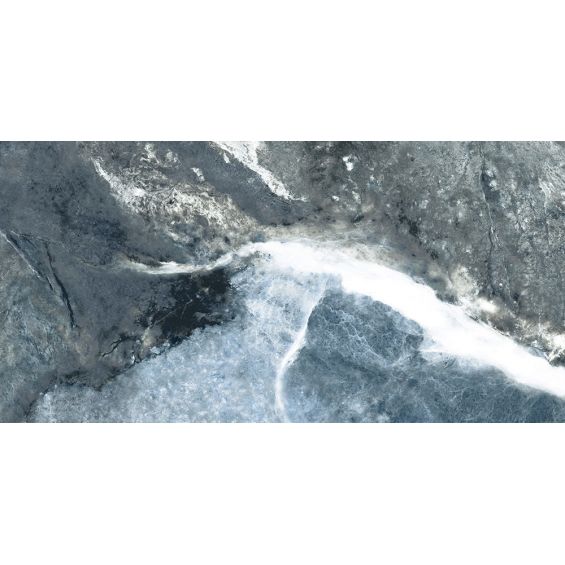 Carrelage sol poli effet marbre Récife Bleu 60120 cm