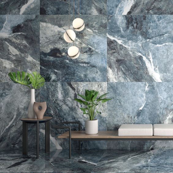 Carrelage sol poli effet marbre Novo lux 120x120 cm - Réflex Boutique