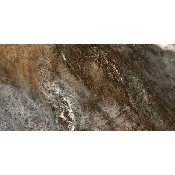Carrelage sol poli effet marbre Récife terre 60120 cm