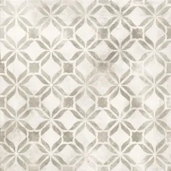 Dalle extérieur effet carreaux ciment Fragment blanc R11 14 mm 32,9x32,9 cm - Réflex Boutique