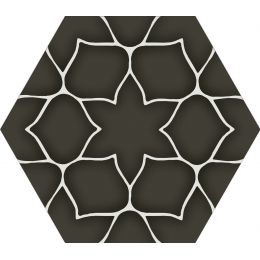 Carrelage sol hexagonal Bastille anthracite 28.5x33 cm
