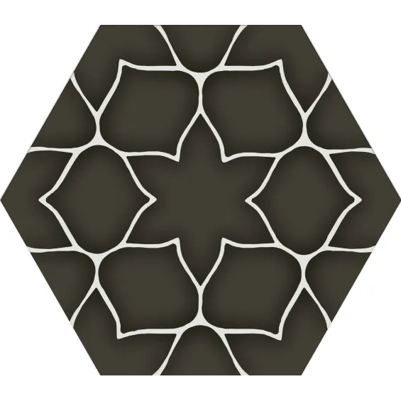  Carrelage sol hexagonal Bastille anthracite 28.5x33 cm - Réflex Boutique