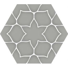 Carrelage sol hexagonal Bastille gris 28.5x33 cm