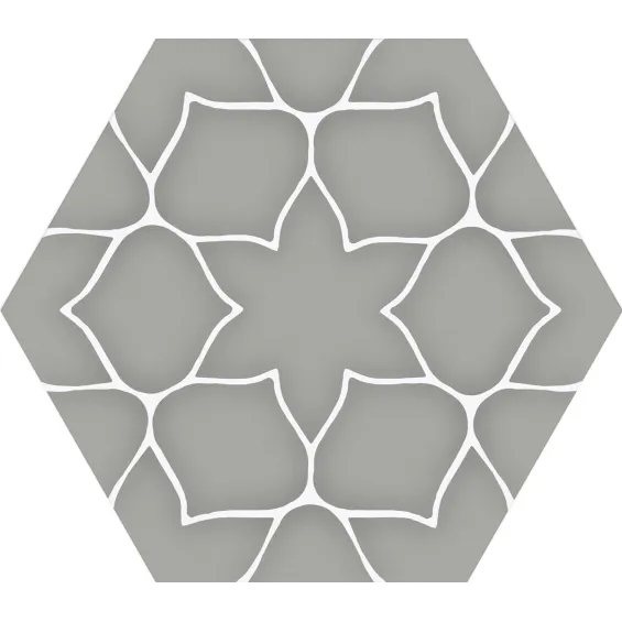  Carrelage sol hexagonal Bastille gris 28.5x33 cm - Réflex Boutique