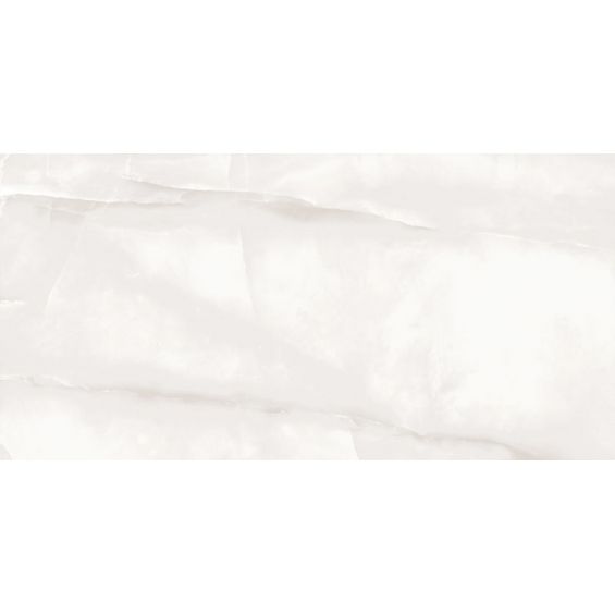 Carrelage sol poli Agate blanc 30x60 cm