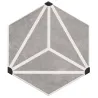  Carrelage sol hexagonal Beaumarchais gris 28.5x33 cm - Réflex Boutique