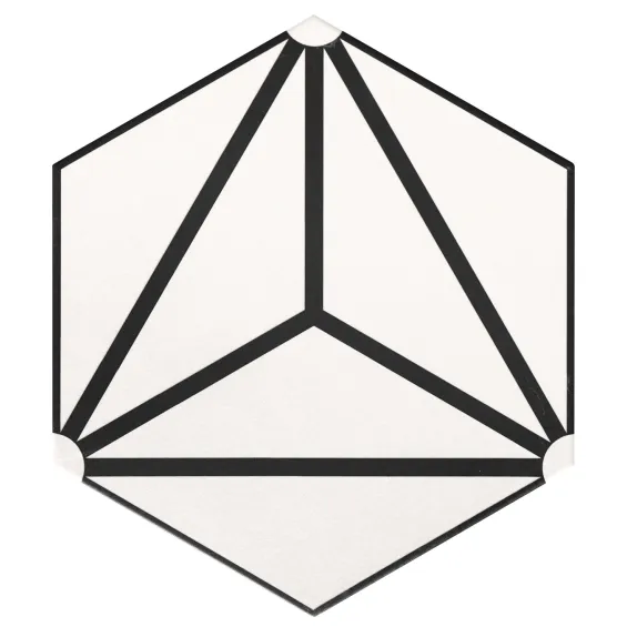  Carrelage sol hexagonal Beaumarchais blanc 28.5x33 cm - Réflex Boutique