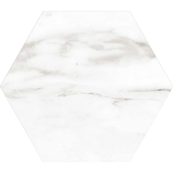Carrelage sol hexagonal Caprice blanc 28.5x33 cm