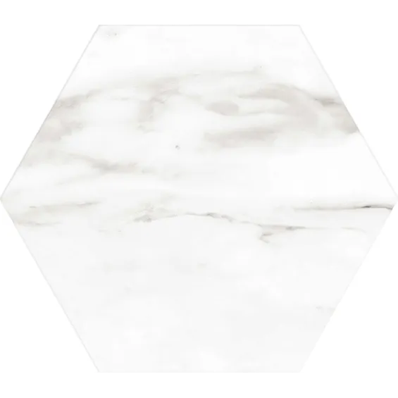  Carrelage sol hexagonal Caprice blanc 28.5x33 cm - Réflex Boutique