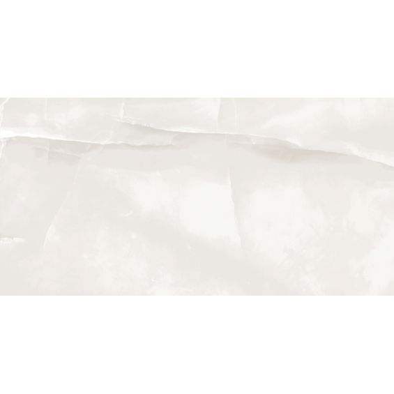 Carrelage sol poli Agate blanc 60x120 cm