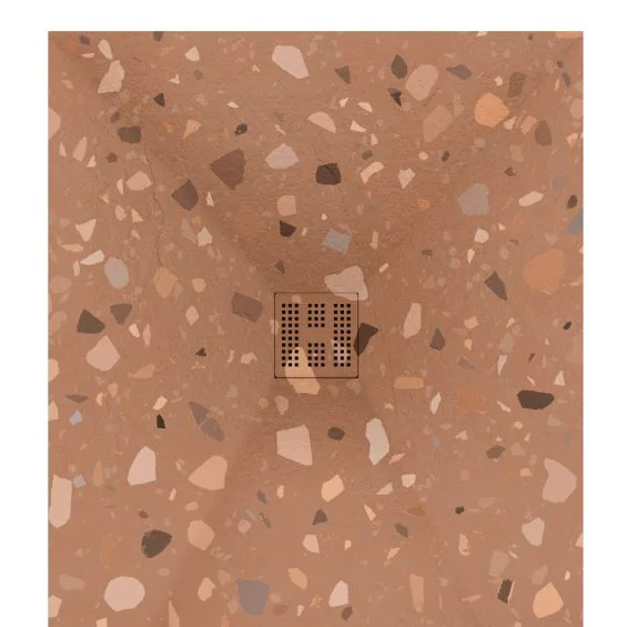 Receveur Terrazzo Terracotta antidérapant extraplat