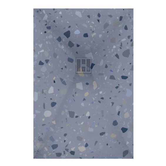  Receveur Terrazzo bleu antidérapant extraplat - Réflex Boutique