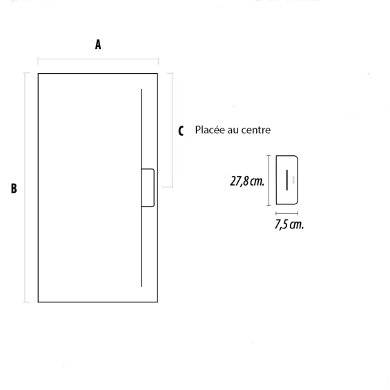 Receveur Bridge lisse Brossé gris ciment antidérapant - Réflex Boutique