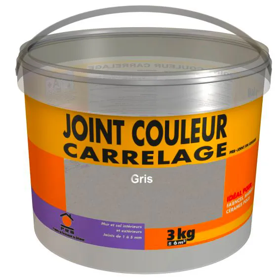 Joint fin gris moyen carrelage 3kg - Réflex Boutique