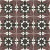  Carrelage sol effet carreaux de ciment Mélancolie Séville bordeaux 20x20 cm - Réflex Boutique