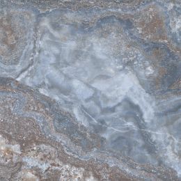 Carrelage sol et mur effet Marbre poli Bijoux bleu 120x120 cm