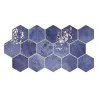 Carrelage Hexagonal sol et mur effet Zellige Hand bleu 26,5x51 cm - Réflex Boutique