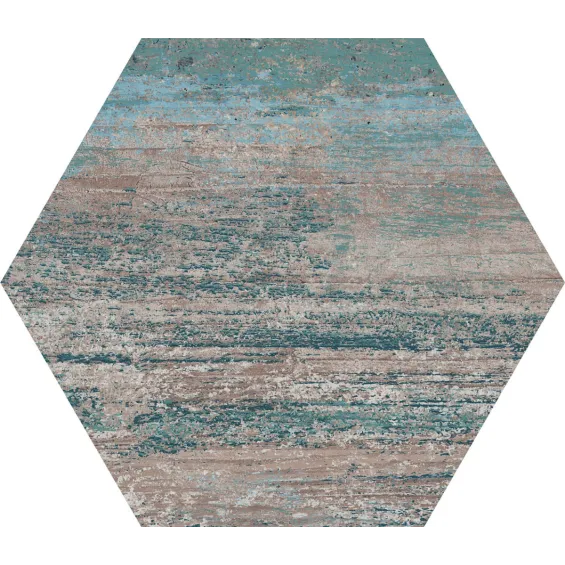  Carrelage sol hexagonal Lublin Bleu 22x25 cm - Réflex Boutique