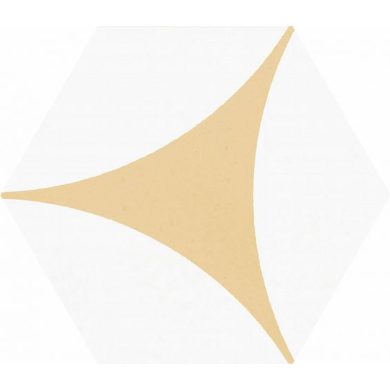 Carrelage sol hexagonal Fontenay jaune foncé 25x25 cm
