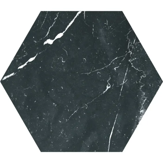  Carrelage sol hexagonal Arrecife Marquina 25x25 cm - Réflex Boutique