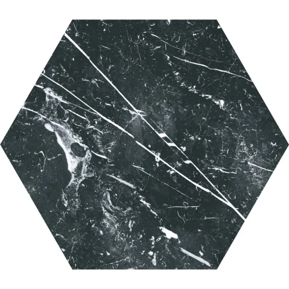  Carrelage sol hexagonal Arrecife Marquina 25x25 cm - Réflex Boutique