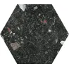  Carrelage sol hexagonal Marmo granito Noir 22x25 cm - Réflex Boutique